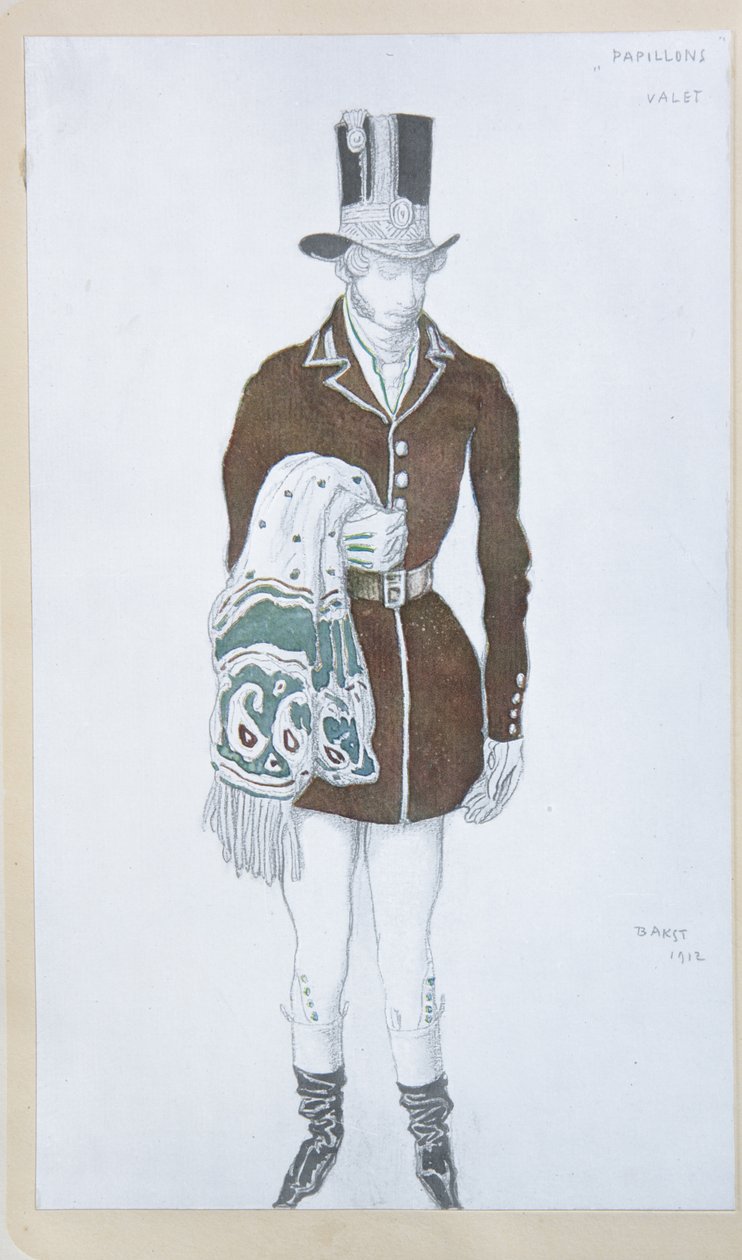 Kostumedesign til balletten Les Papillons af Robert Schumann, 1912 af Leon Bakst