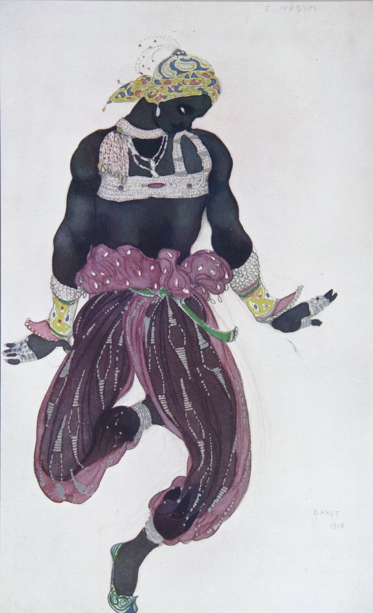 Kostumedesign til balletten Sheherazade af N. Rimsky-Korsakov, 1910 af Leon Bakst