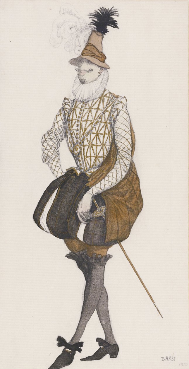 Kostumedesign til balletten Sleeping Beauty af P. Tchaikovsky af Leon Bakst