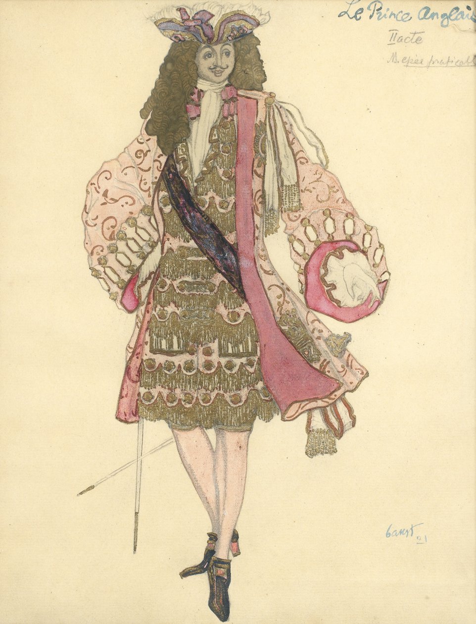 Kostumedesign til balletten Sleeping Beauty af P. Tchaikovsky af Leon Bakst