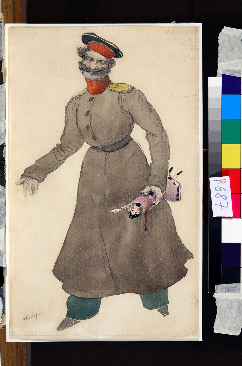 Kostumedesign til balletten The Fairy Doll af J. Bayer af Leon Bakst