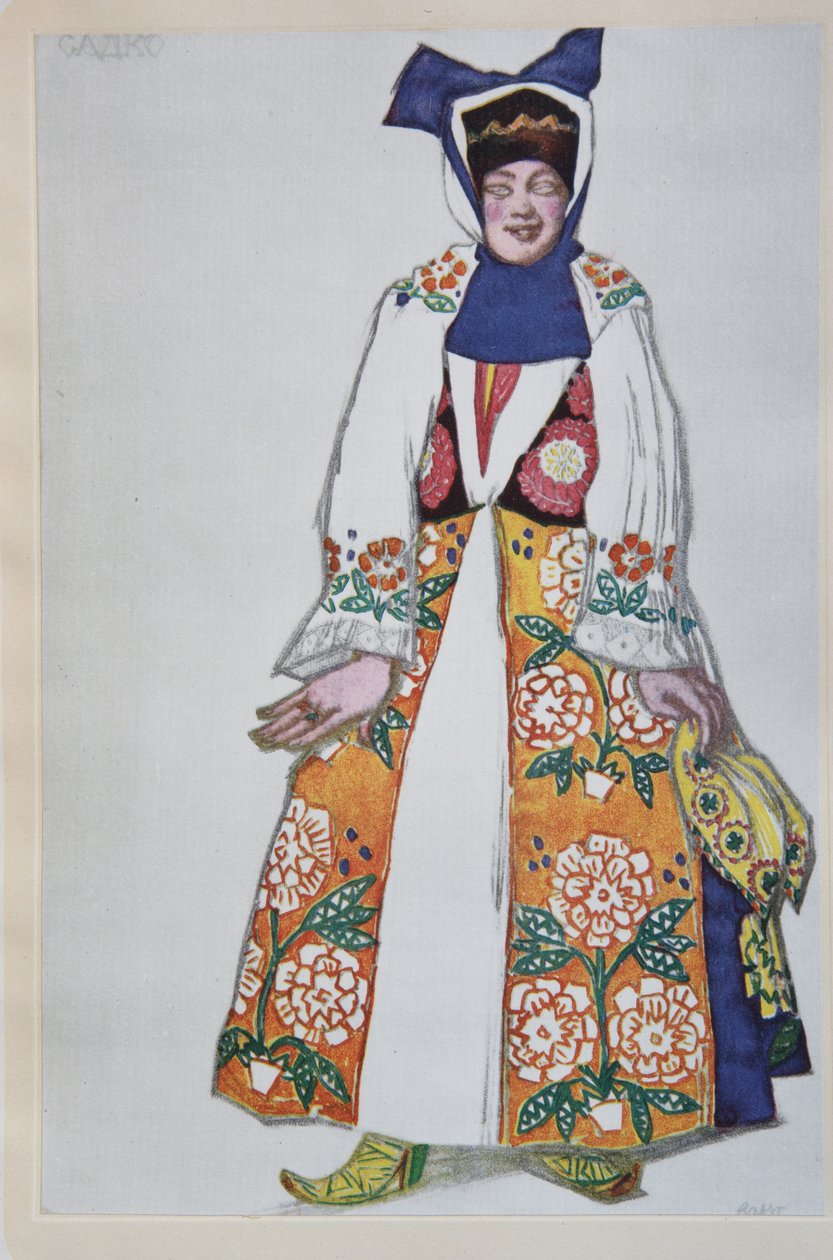 Kostumedesign til operaen Sadko af N. Rimsky-Korsakov, 1917 af Leon Bakst