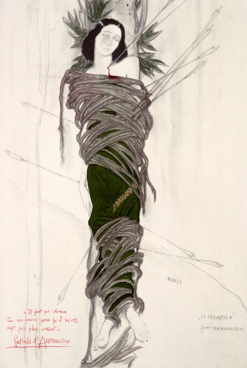 Kostumedesign til balletdanseren Ida Rubinstein, 1911 af Leon Bakst