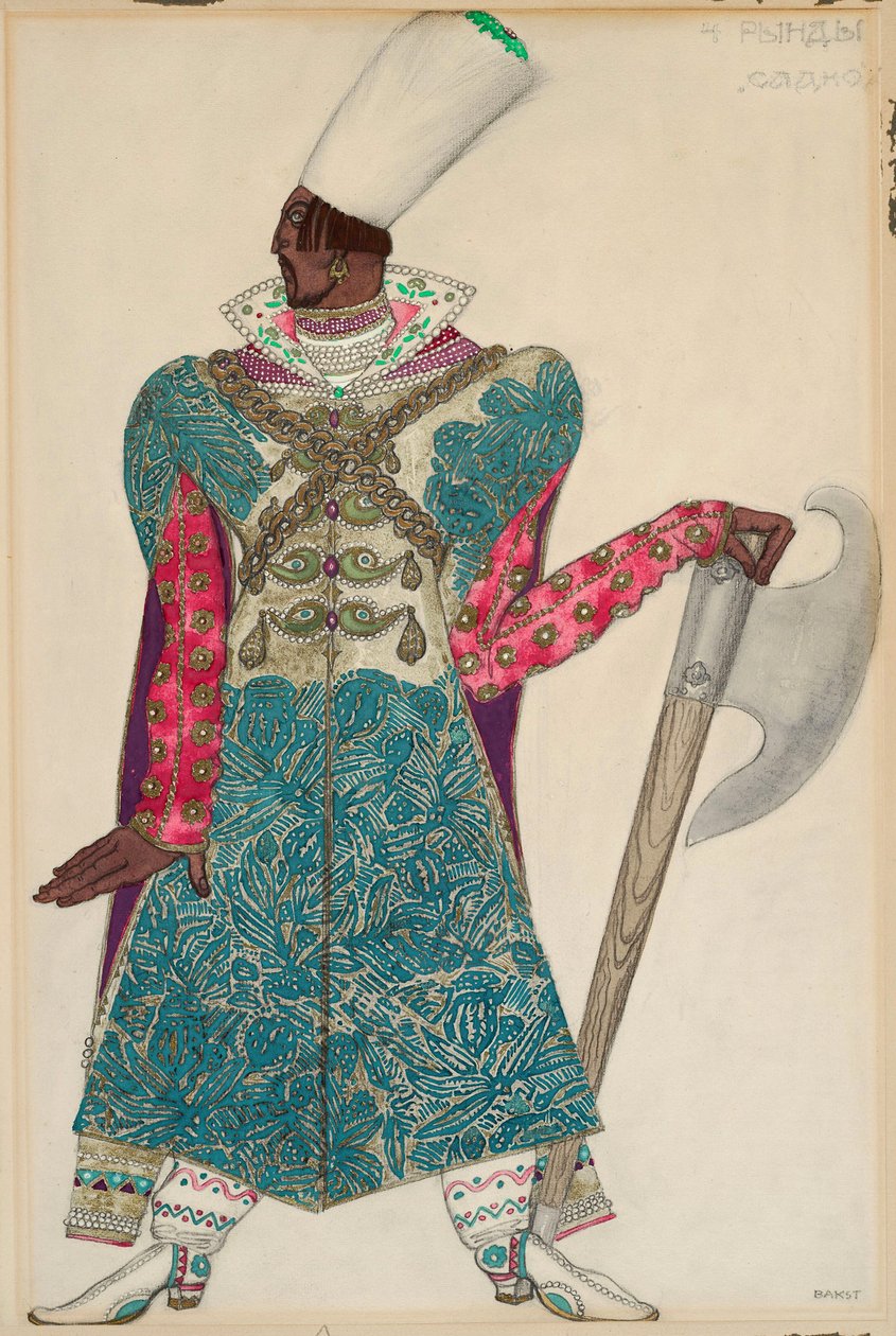Kostume til "Sadko", opera instrueret af Nicolas (Nikolai) Rimski Korsakov (Rimski-Korsakov) (1844-1908). Værker af Leon Bakst (1866-1924) af Leon Bakst