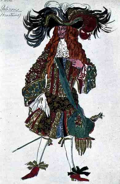 Kostume til en hofdignitær, fra Tornerose af Leon Bakst