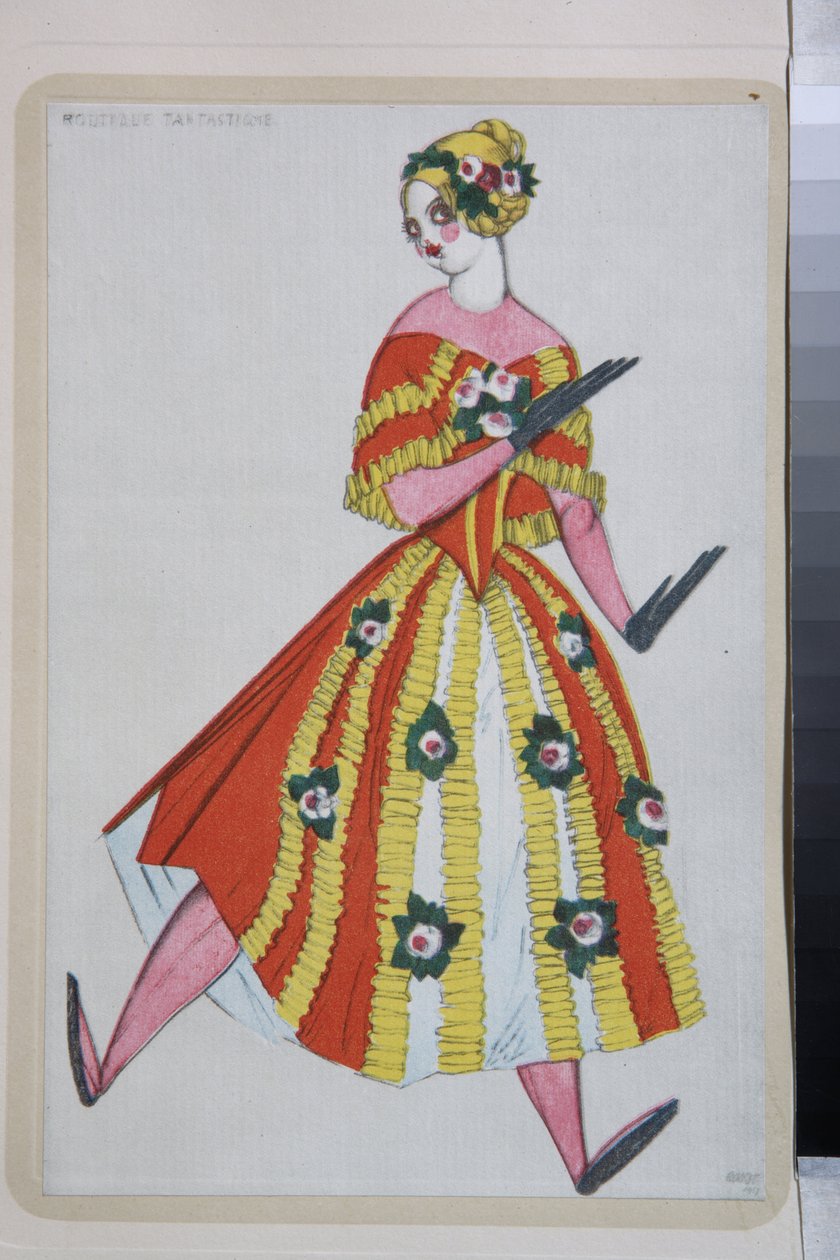 Kostume til balletten "La Boutique Fantasque" instrueret af Gioachino Rossini af Leon Bakst