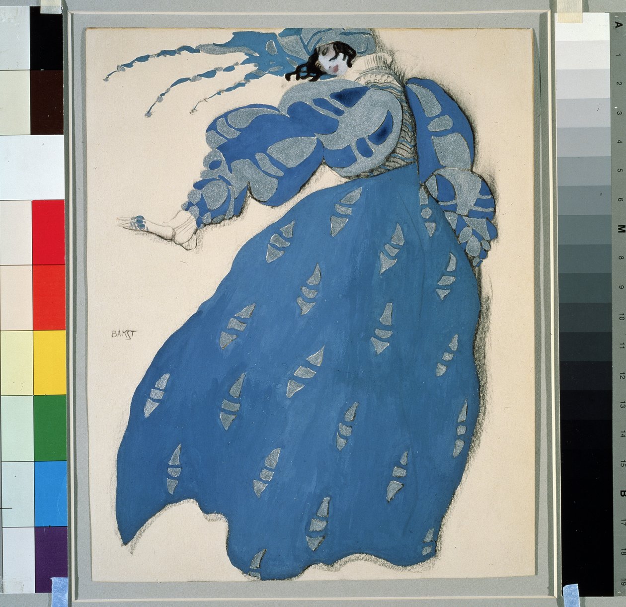 Kostume til balletten "Les dames de bonne humeur" (Kvinder i god humor) instrueret af Carlo Goldoni (1707-1793) af Leon Bakst