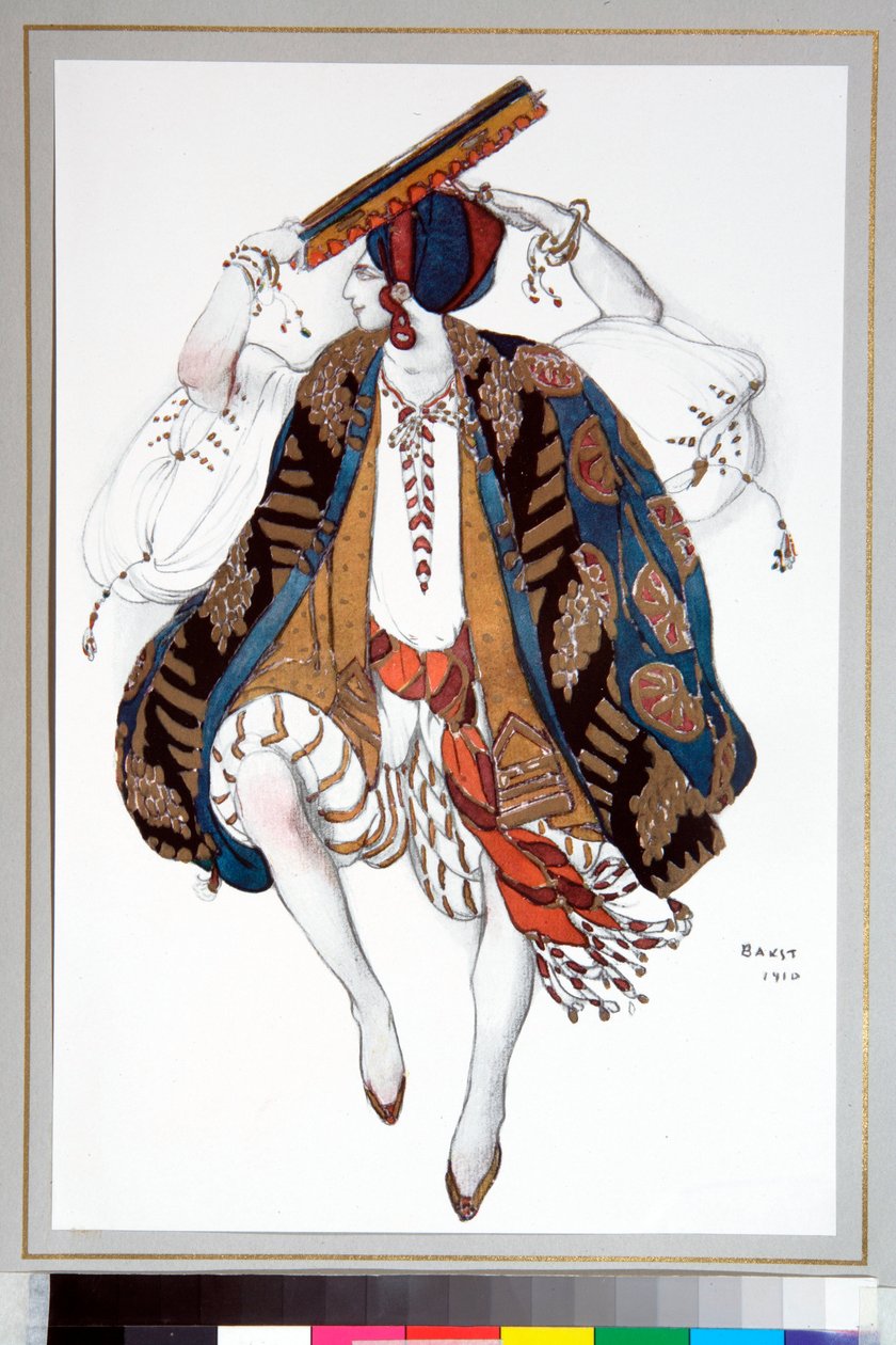 ""Jødisk danser"" Kostume designet af Leon Bakst (1866-1924) til balletten ""Cleopatre"" af Ballets Russes af Leon Bakst