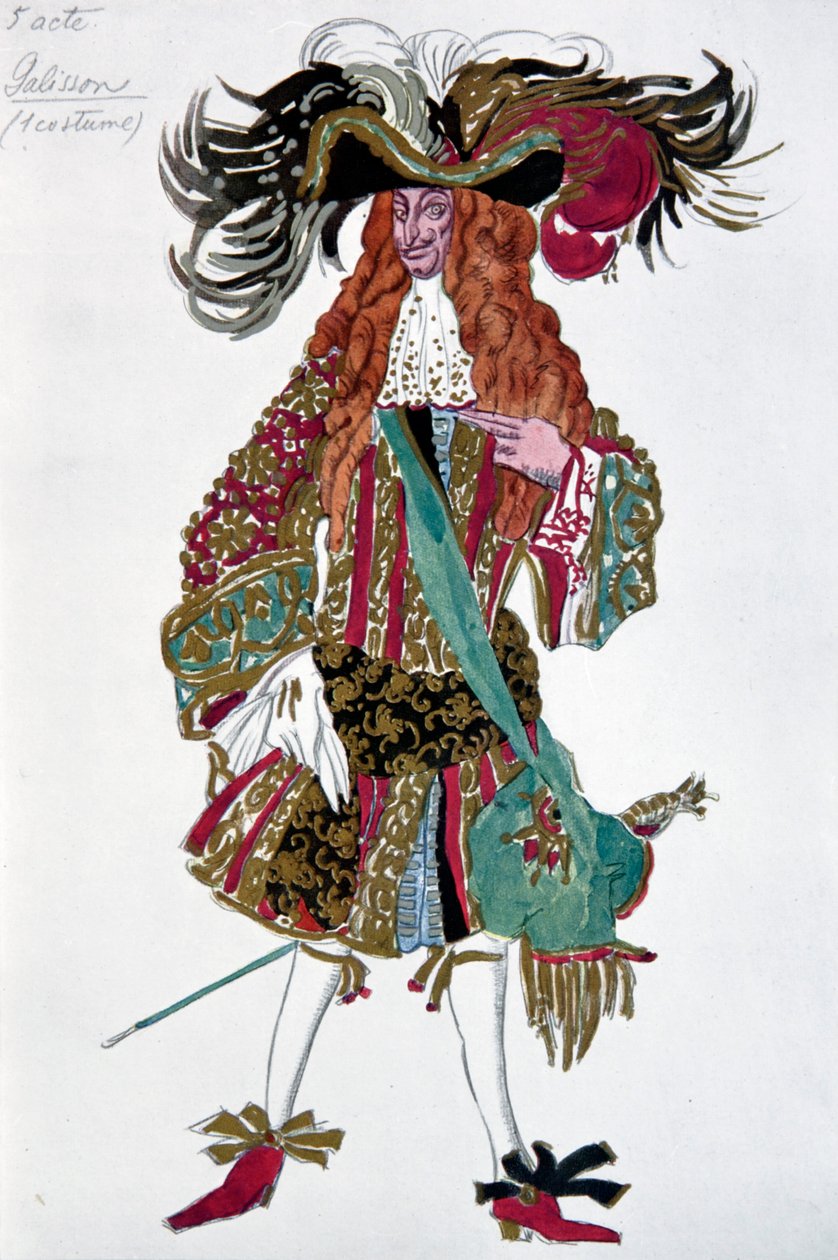 Galisson. Kostumedesign til balletten Sleeping Beauty af P. Tchaikovsky, 1921 af Leon Bakst