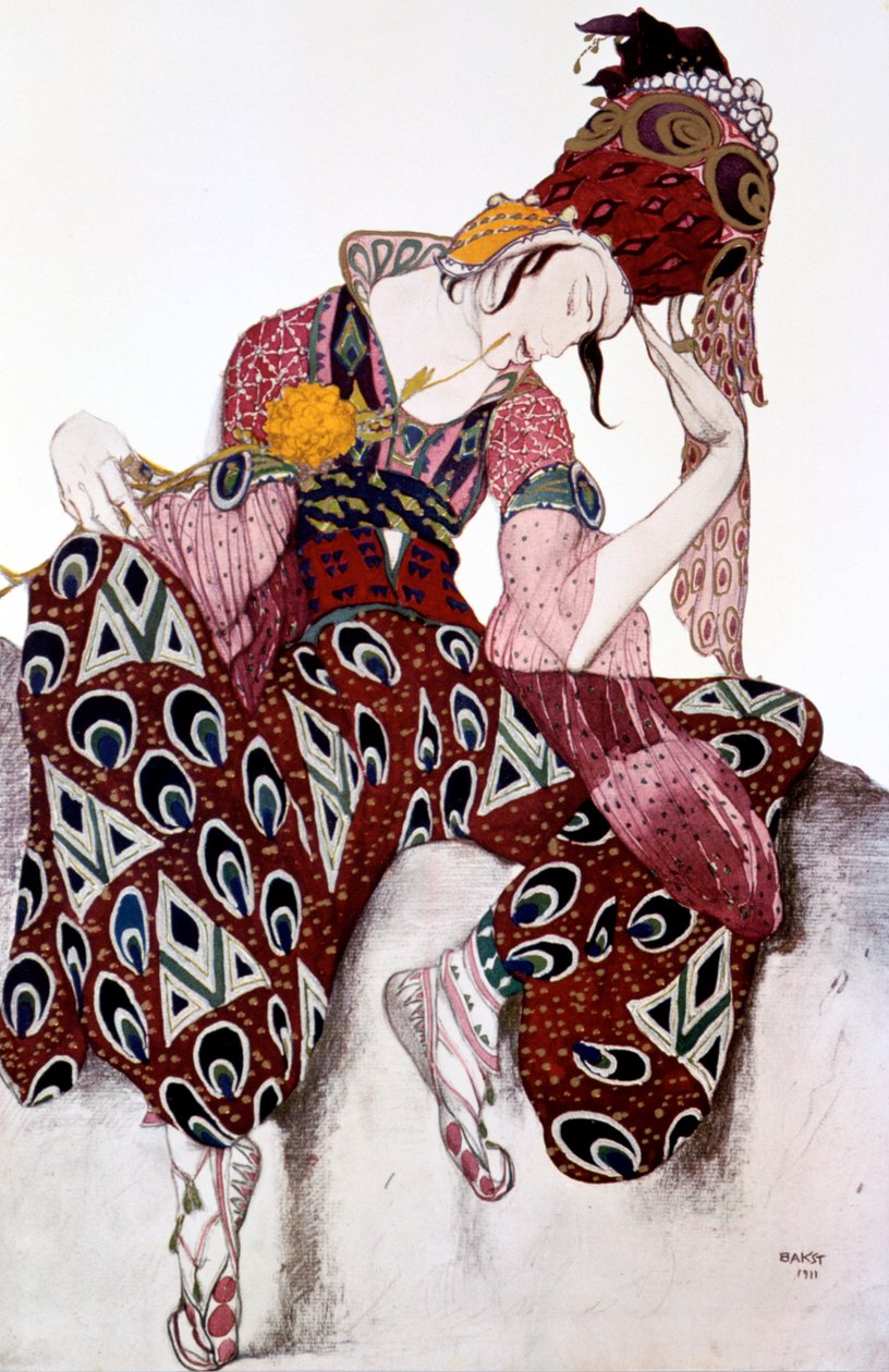 Iskander, kostumedesign til balletten La Peri musik af Paul Dukas, c1913 af Leon Bakst
