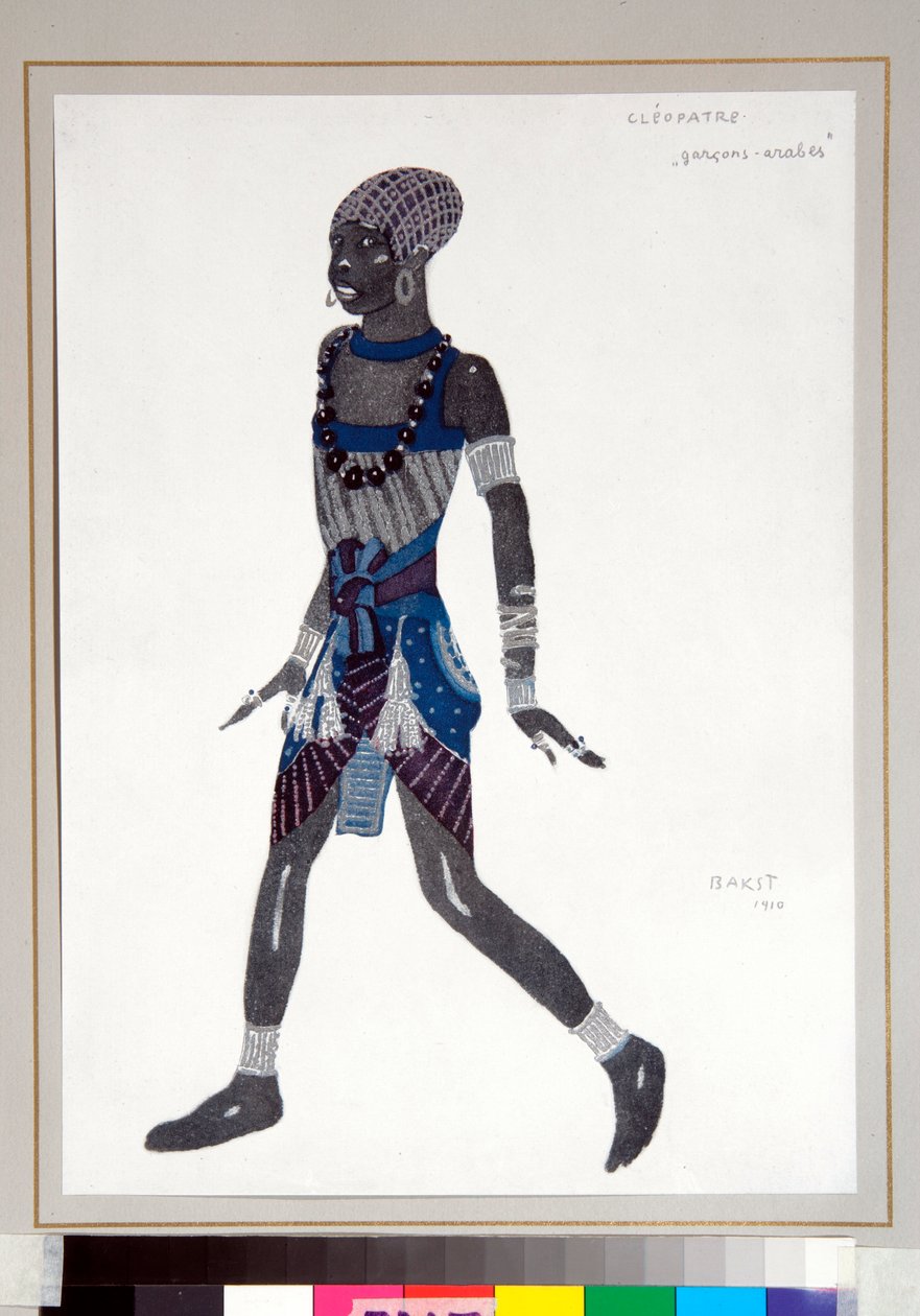 ""Ung arabisk dreng"" Kostume designet af Leon Bakst (1866-1924) til balletten ""Cleopatre"" af Ballets Russes af Leon Bakst