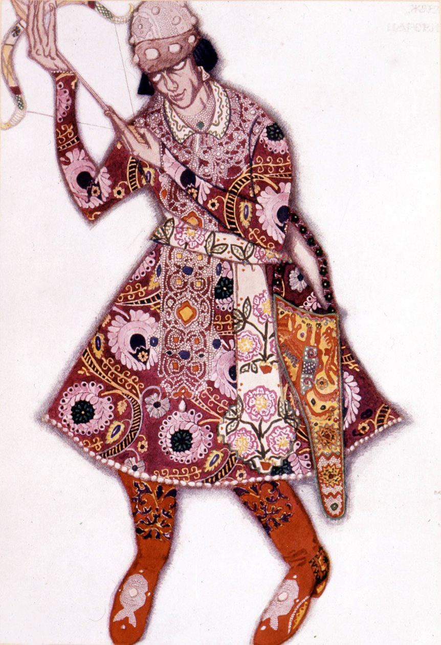Léon Baksts kostume til "Ildfuglen" af Stravinsky i Paris Opera, juni 1910 af Leon Bakst