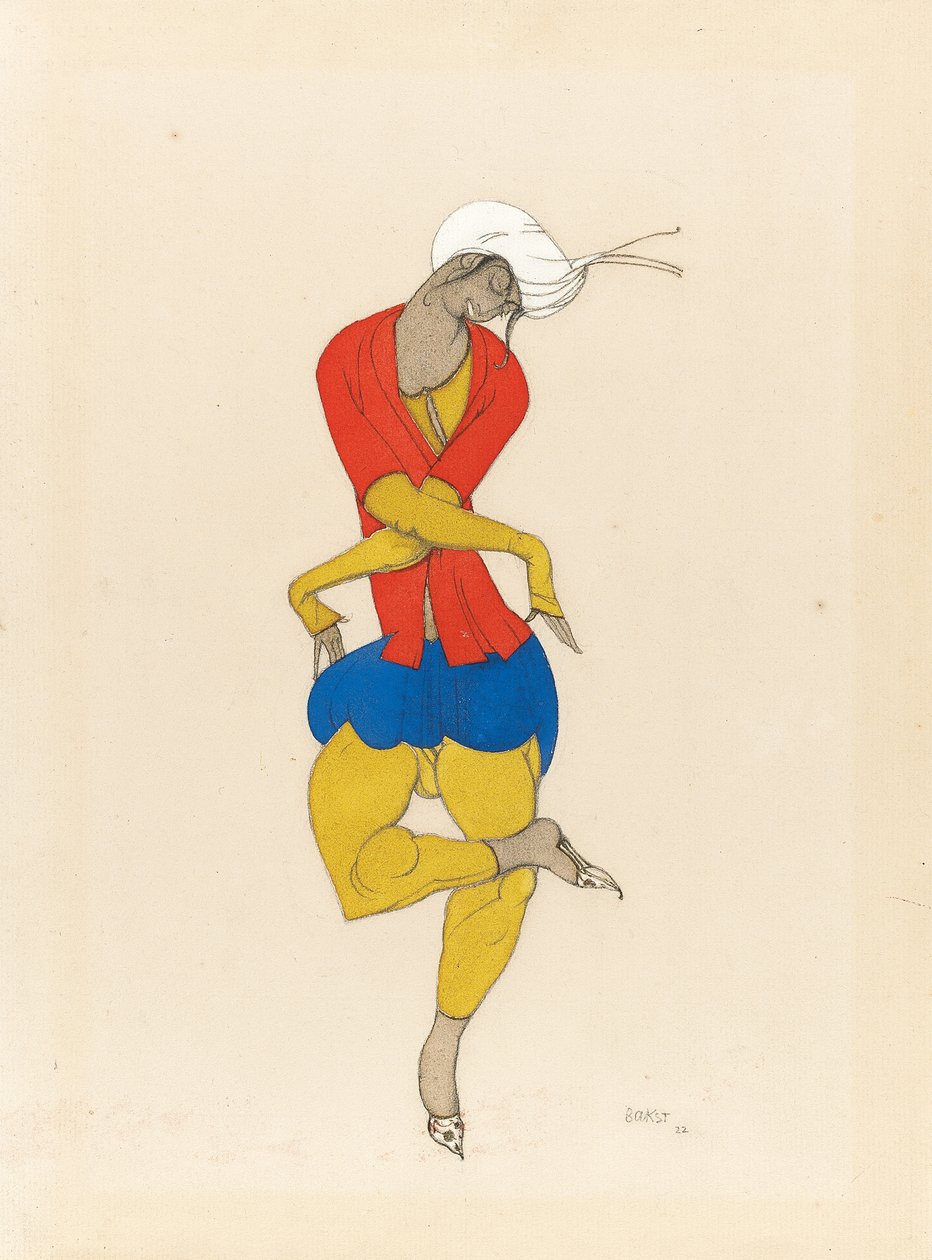 Maria Kuznetsova, kostumedesign til "L"Adoration", 1922 af Leon Bakst