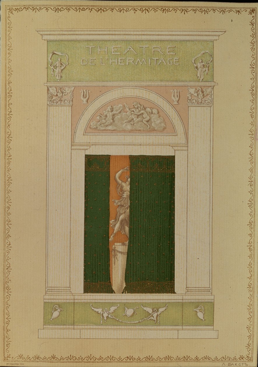 Playbill Cover for Contemporary Ballet, 1902 af Leon Bakst