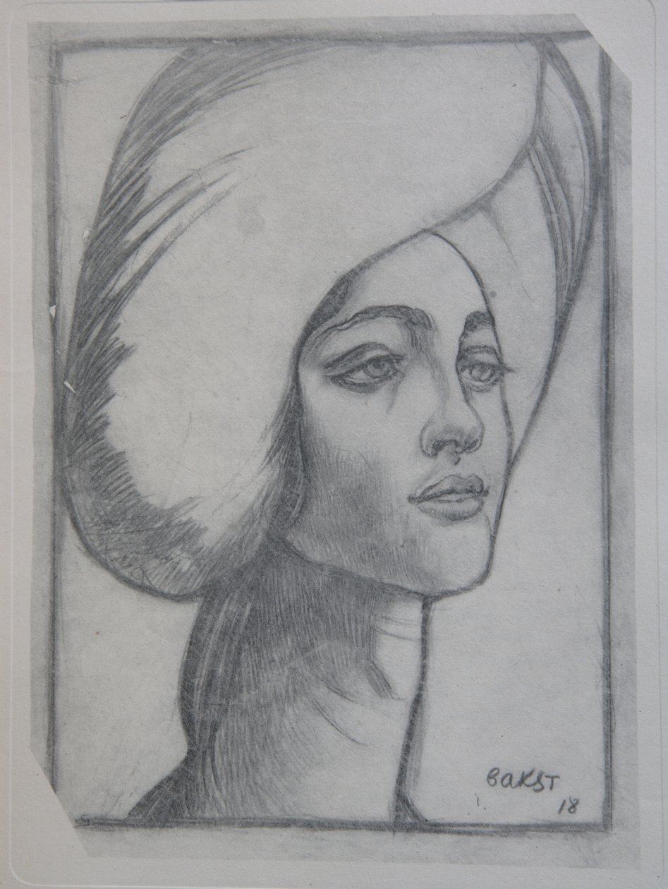 Portræt af madame T., 1918 af Leon Bakst