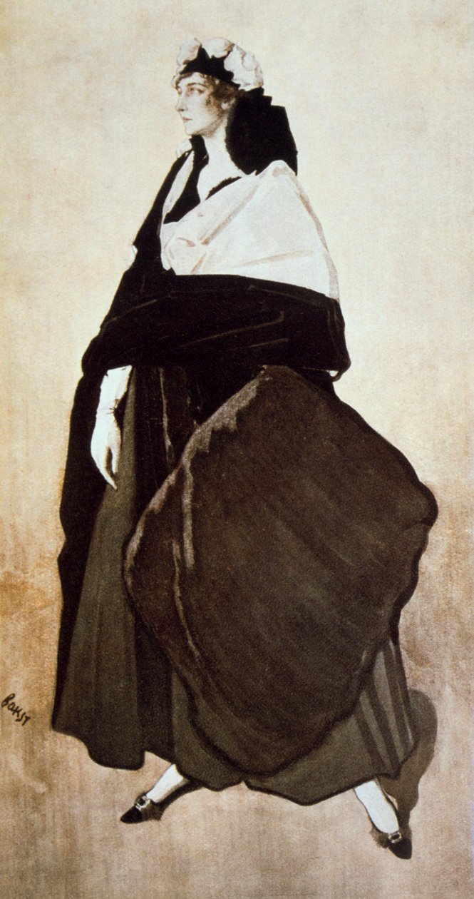 Portræt af balletdanserinde og protektor Ida Rubinstein, 1921 af Leon Bakst