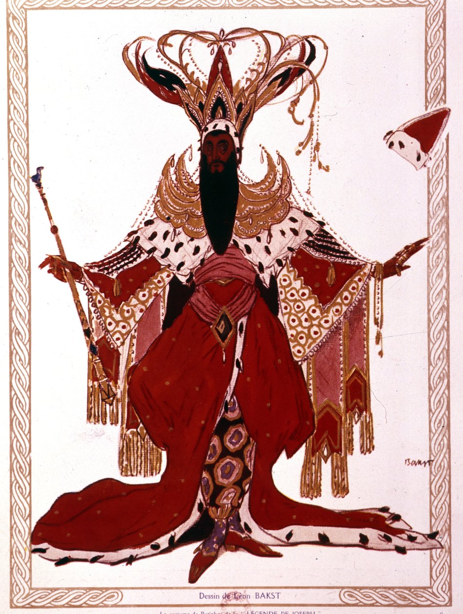 Richard Strauss "" The Legend of Joseph "" Paris Opera, maj 1914. Kostume af Leon Bakst af Leon Bakst
