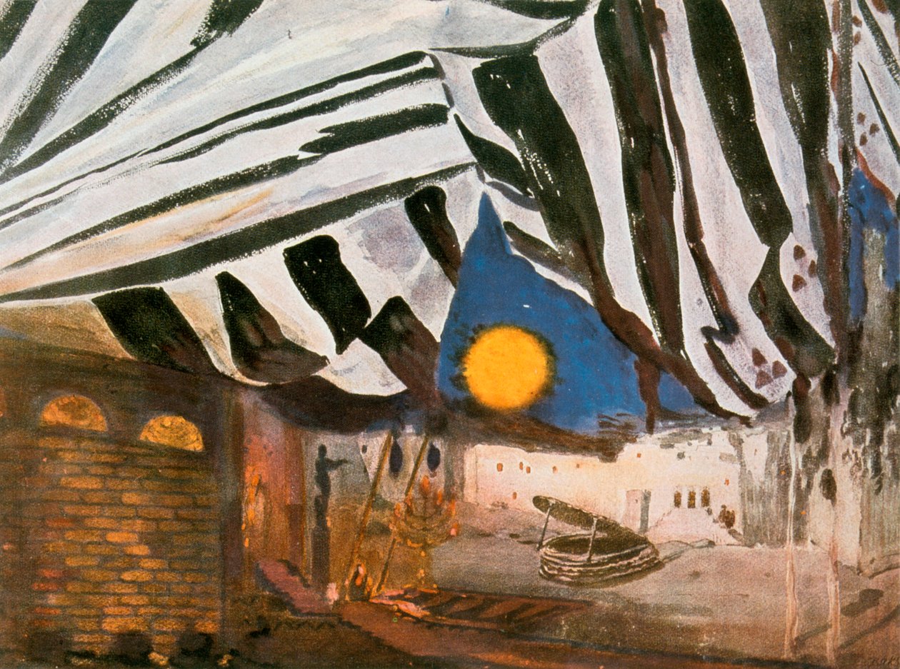 Scenografi til Oscar Wildes Salome, slutningen af det 19. tidlige 20. århundrede af Leon Bakst