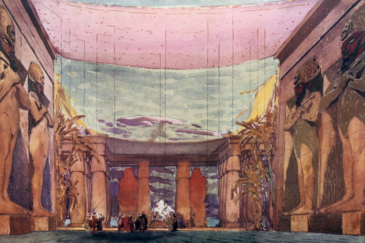 Scenografi til en Ballets Russes-produktion af Cleopatra, 1909 af Leon Bakst