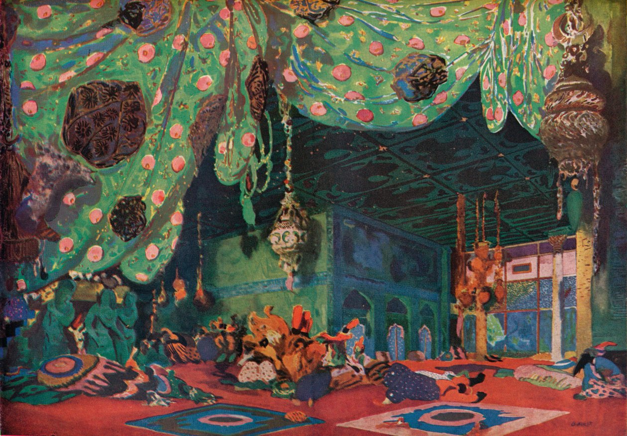 Kulisse for Scheherazade, 1910 af Leon Bakst