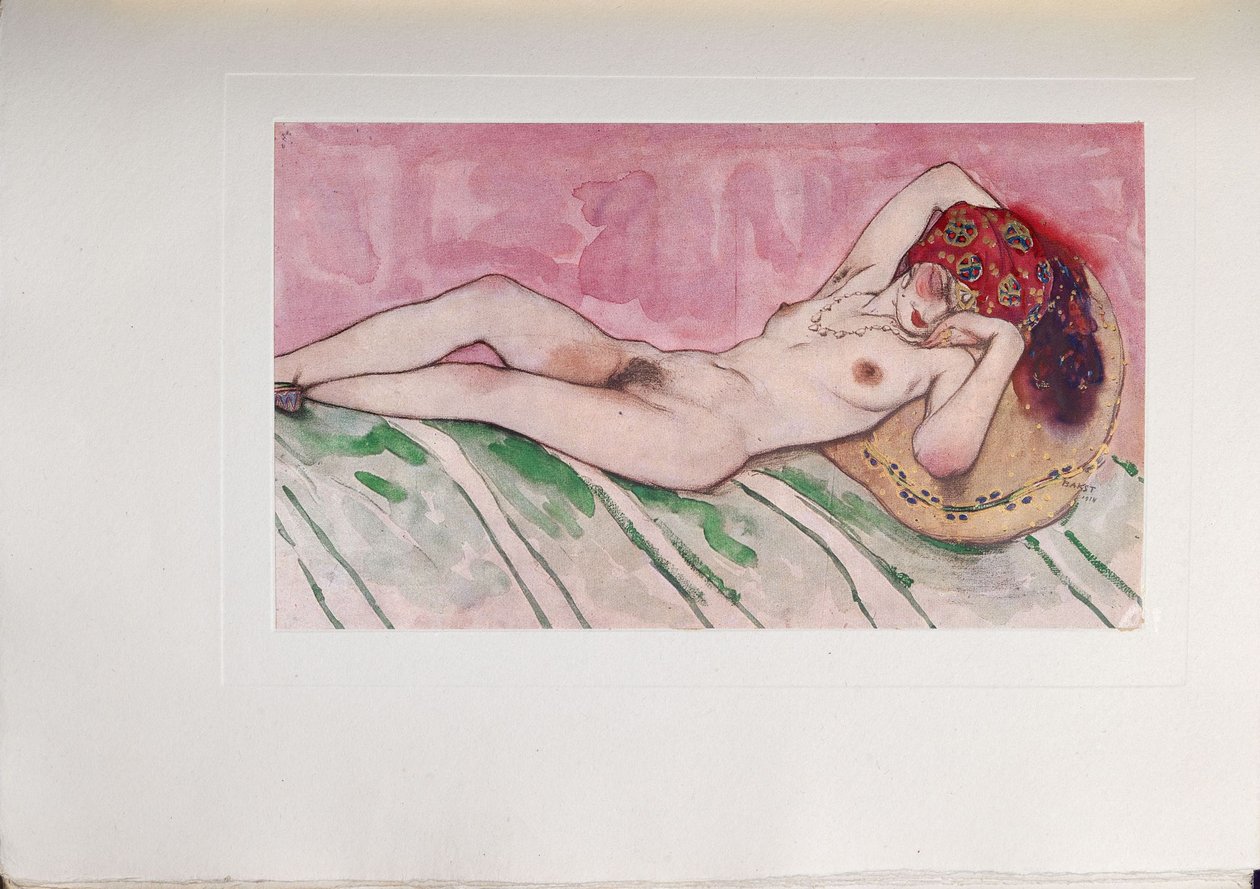 Sovende Sultans Kone, 1916 af Leon Bakst