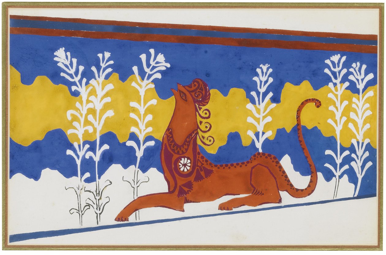 Scenedesign til Balletten Phèdre, ca 1923 af Leon Bakst