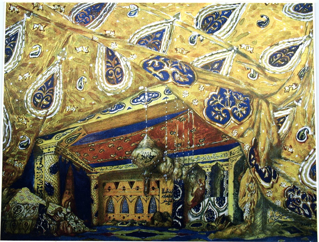 Scenedesign til balletten Sheherazade af N. Rimsky-Korsakov, 1910 af Leon Bakst