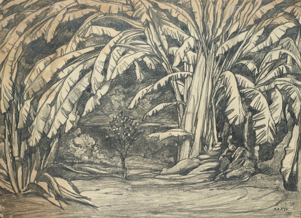 Scenedesign til balletten Sleeping beauty af P. Tchaikovsky, 1911. af Leon Bakst