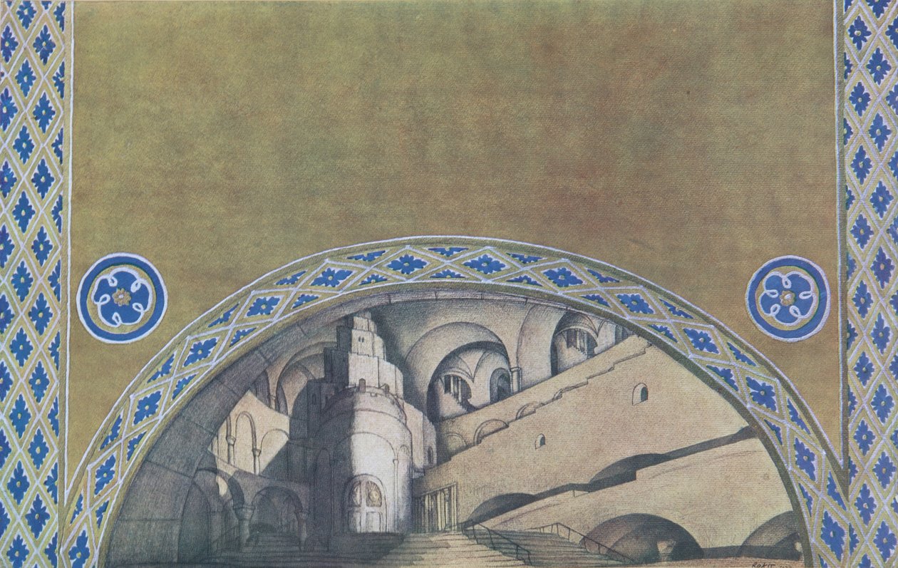 Scenedesign til stykket The Martyrdom of St. Sebastian af Gabriele D