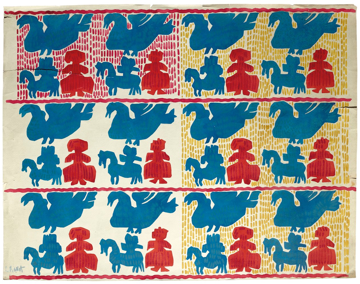 Tekstildesign, begyndelsen af det 20. århundrede.. af Leon Bakst