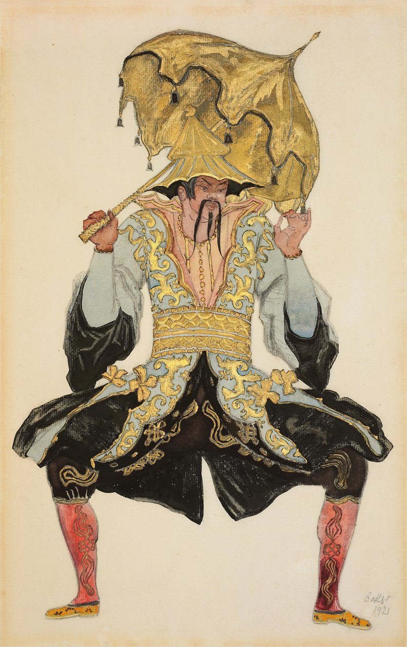 Den kinesiske mandarin, kostumedesign til "Sleeping Beauty", 1921 af Leon Bakst