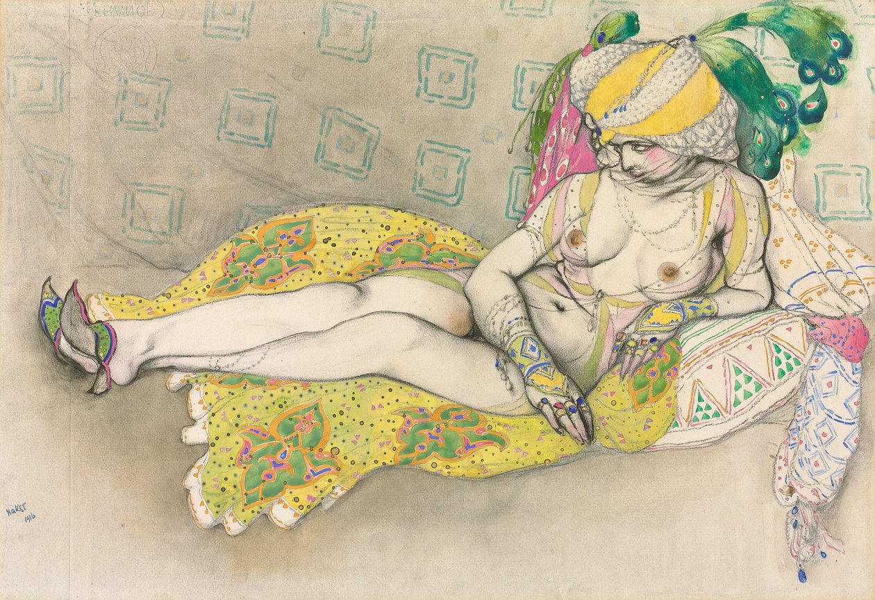 Den gule sultana, 1916 af Leon Bakst