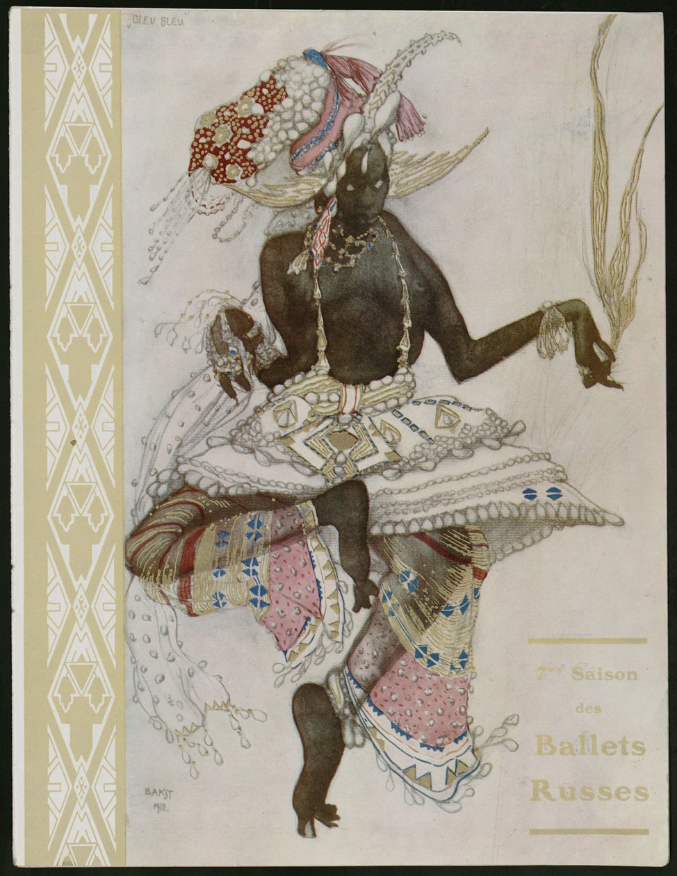 Titelside på Souvenir-program for Ballets Russes af Leon Bakst