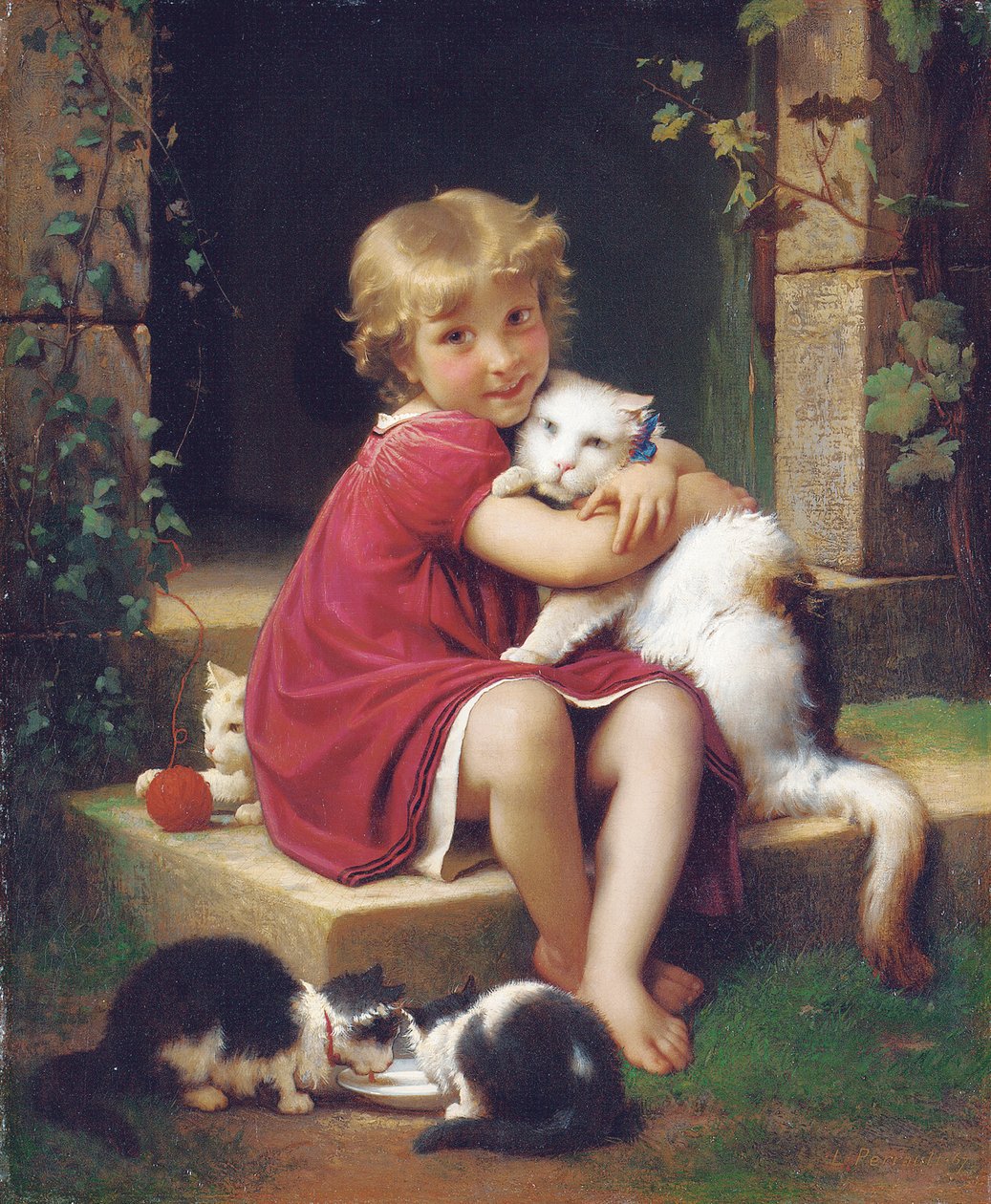 Hendes yndlingskæledyr, 1867 af Leon Bazile Perrault