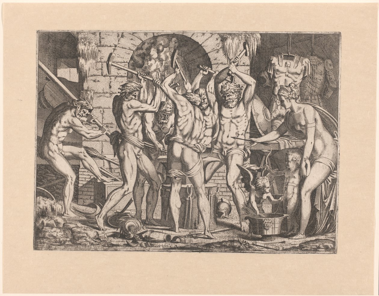 Venus i de smidse af Vulcanus af Leon Davent