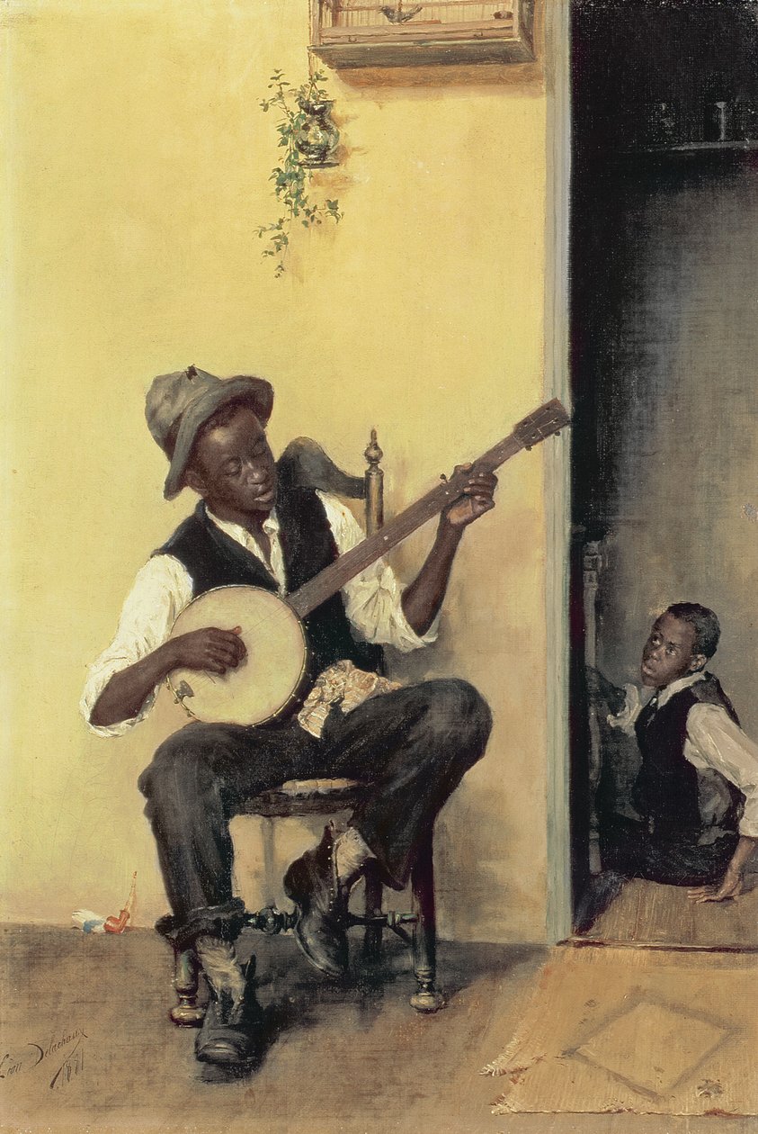 Banjospilleren, 1881 af Leon Delachaux