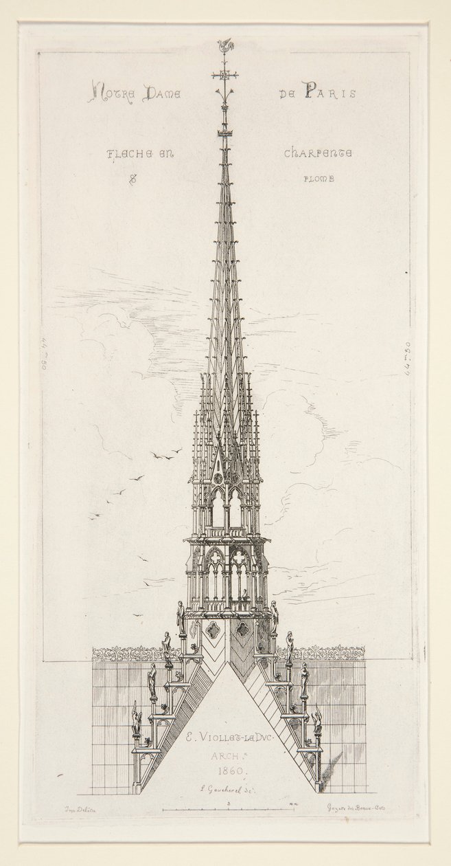 Notre Dame de Paris: Pil i ramme og bly af Leon Gaucherel