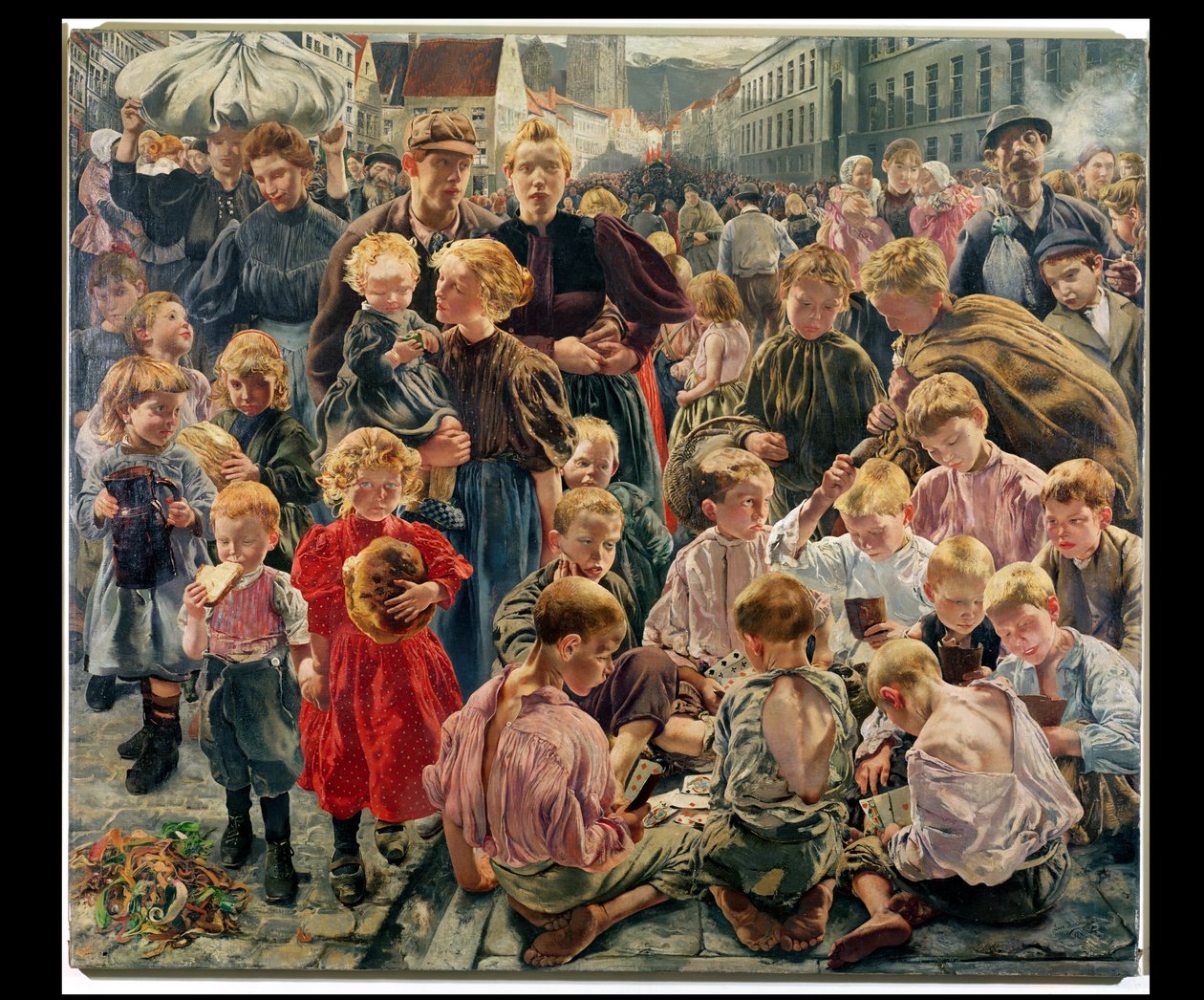 Arbejderens tidsalder (den centrale del af en triptykon) af Leon Henri Marie Frederic