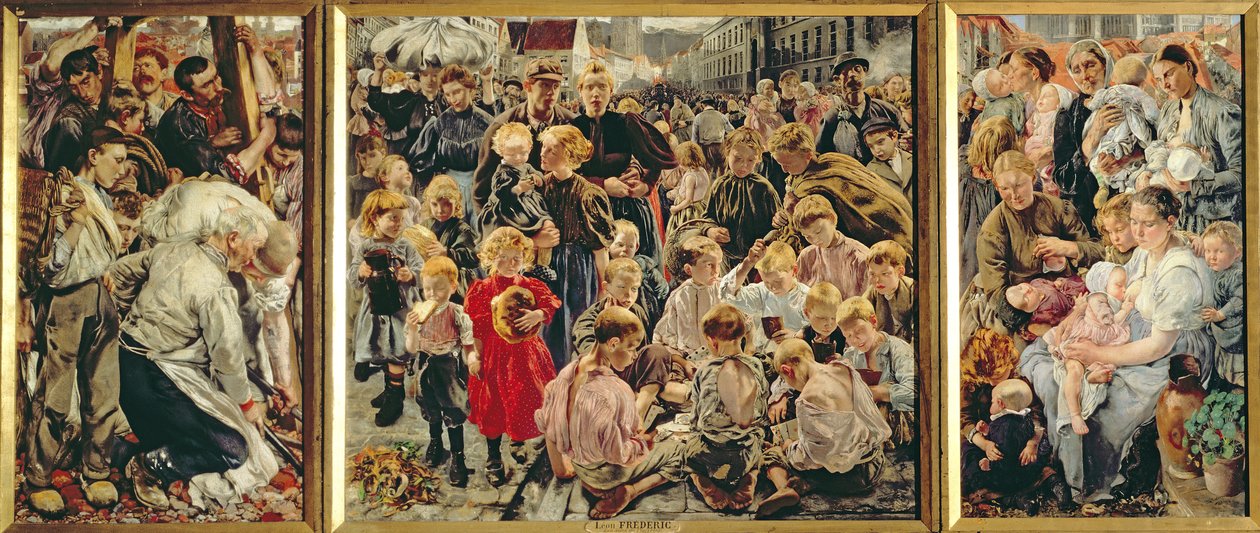 En arbejdende mands tre aldre, 1895 af Leon Henri Marie Frederic