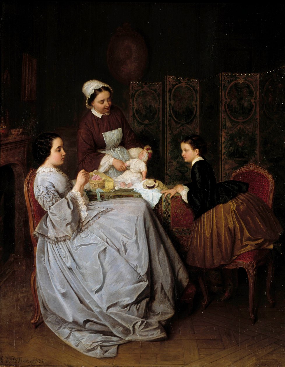 La couture-maleri af Leon Billotte (1815-1886) 1800-tallets privatsamling af Leon Joseph Billotte