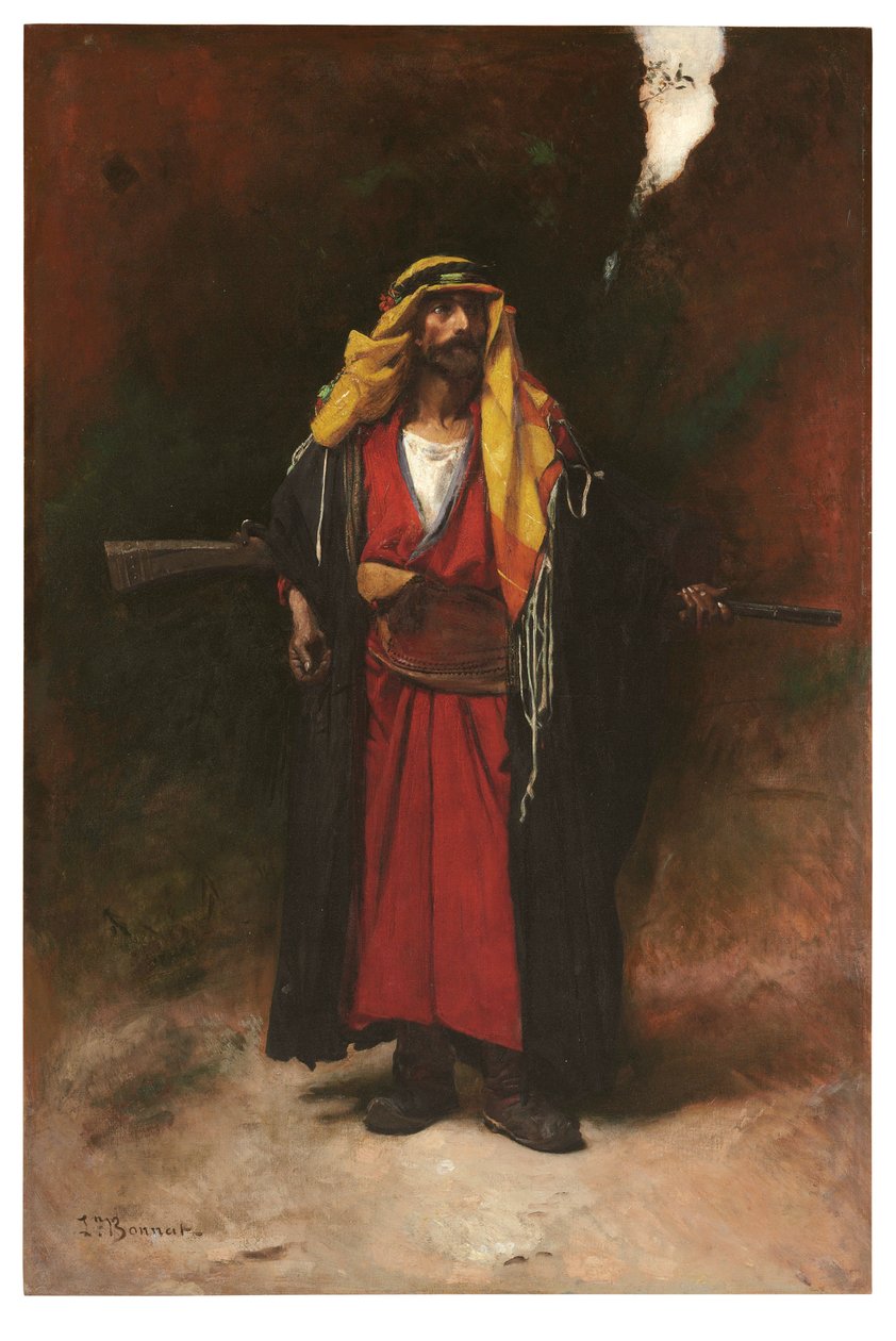 En arabisk garde (olie på lærred) af Leon Joseph Florentin Bonnat