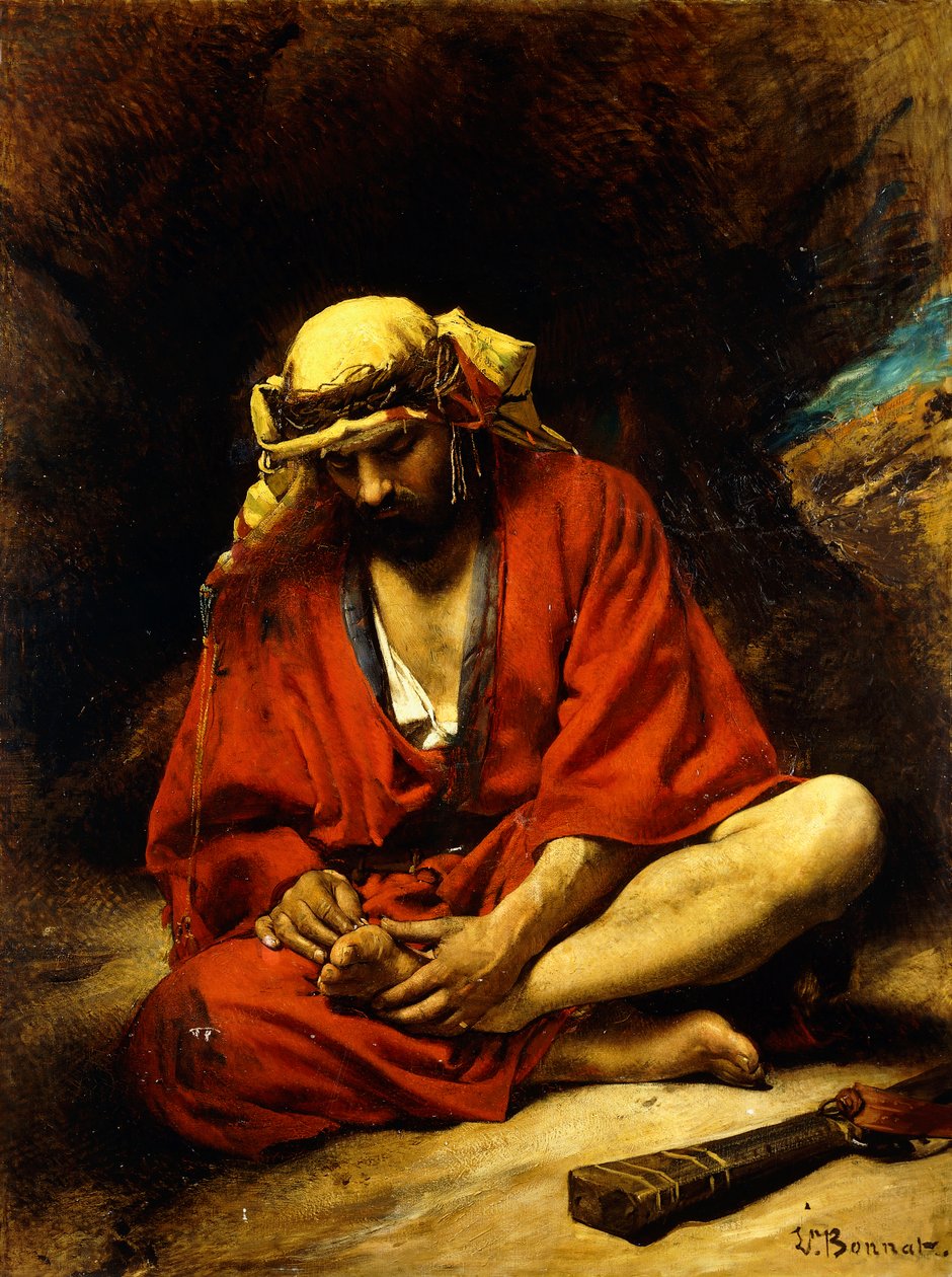 En araber plukker en torn fra sin fod, af Leon Joseph Florentin Bonnat