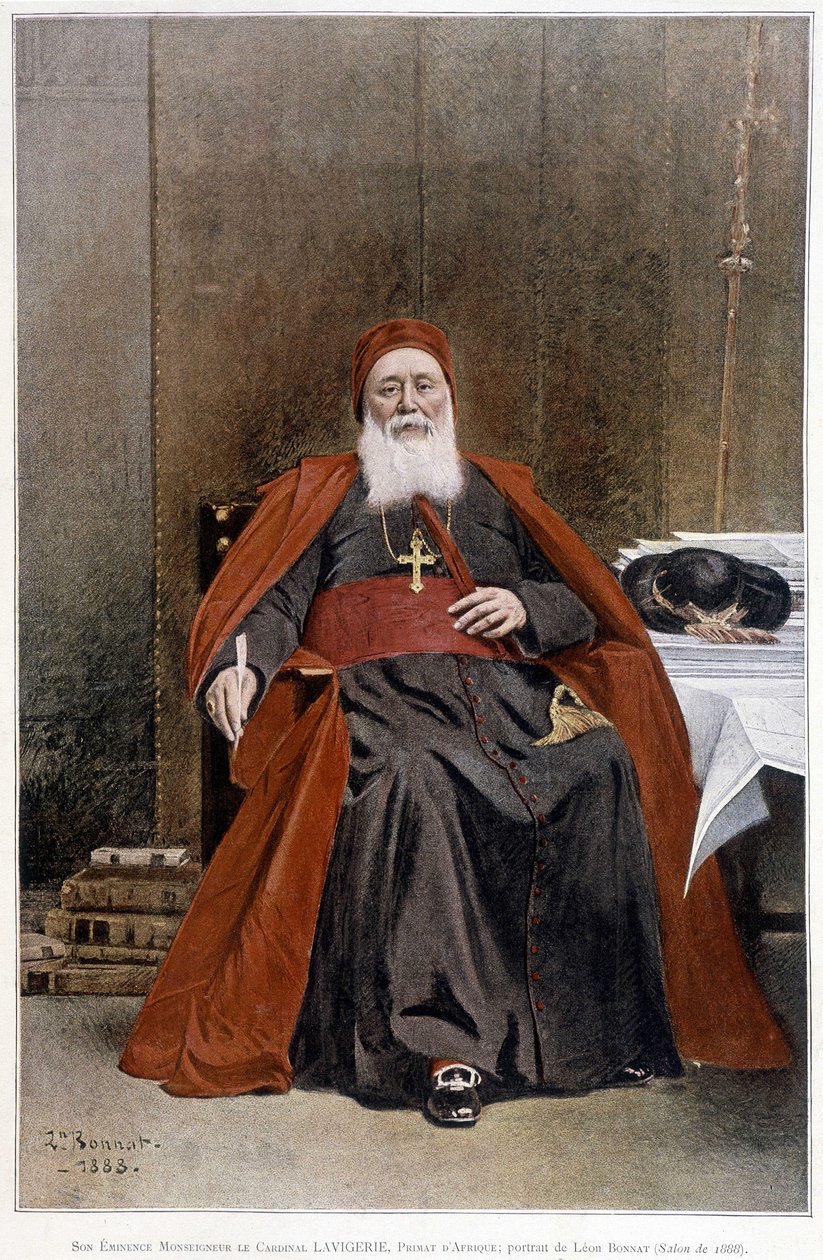 Kardinal Lavigerie, Afrikas primat. Portræt lavet af Leon Bonnat (salon fra 1888). af Leon Joseph Florentin Bonnat