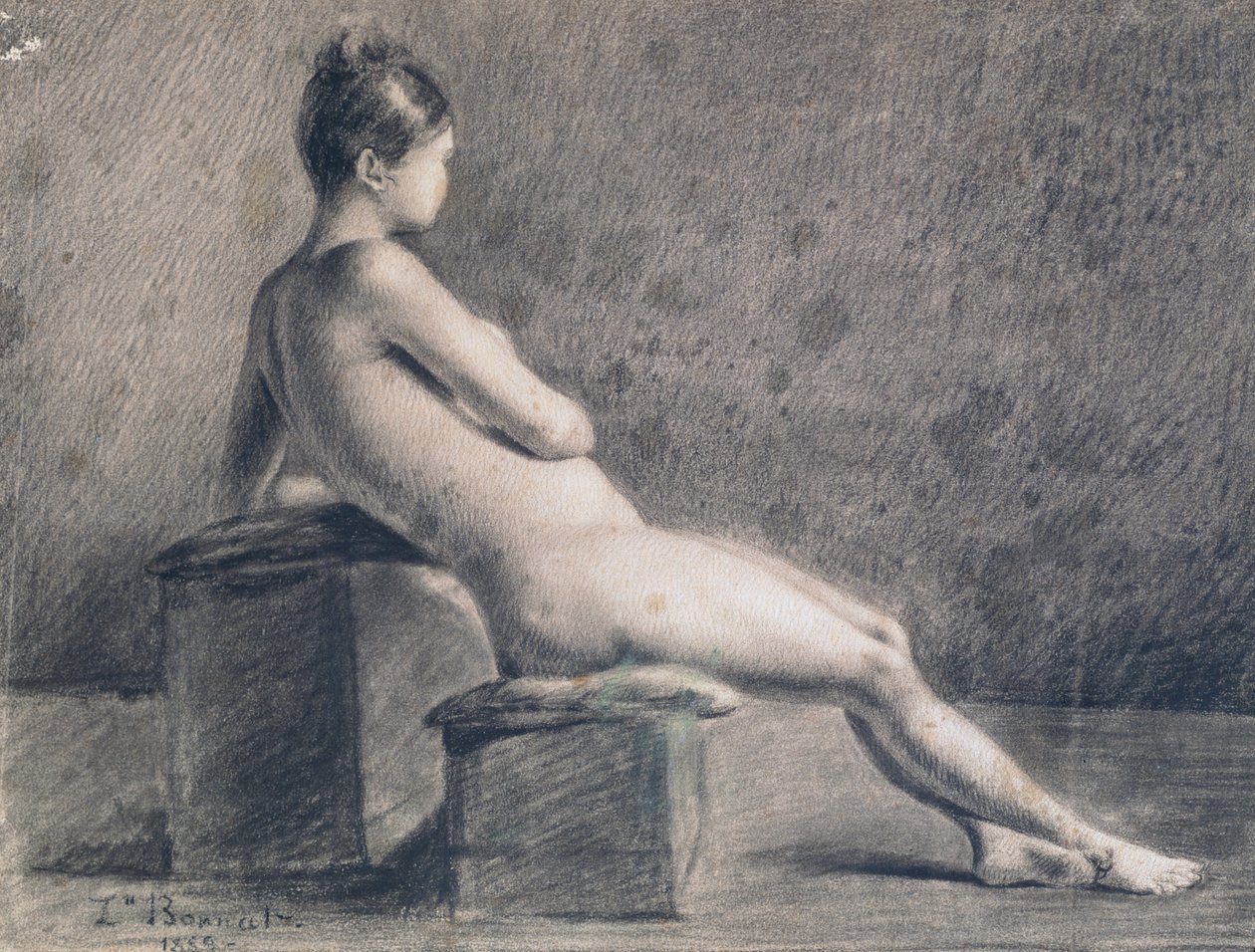 Model i profil, c1853-1922 af Leon Joseph Florentin Bonnat