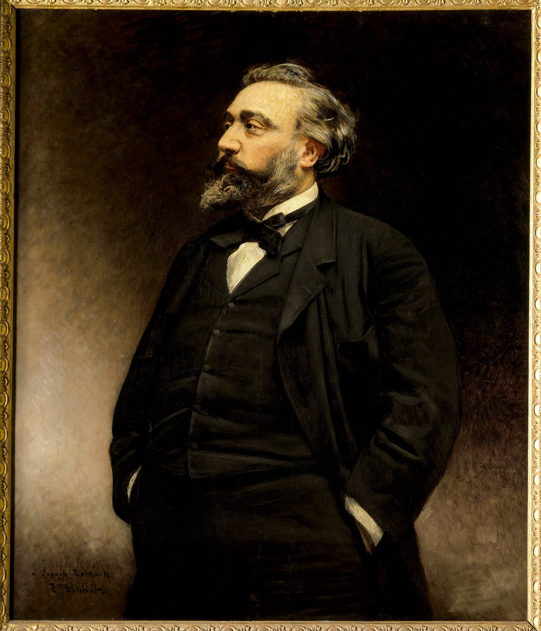 Portræt af Leon Gambetta (1838 - 1882), fransk politiker. maleri af Leon Joseph Bonnat (1833 - 1922) (h s/t 1,15 x 1). - Portræt af Leon Gambetta (1838-1882) fransk politiker. Maleri af Leon Joseph Bonnat (1833-1922). Slotsmuseet, Versaille af Leon Joseph Florentin Bonnat