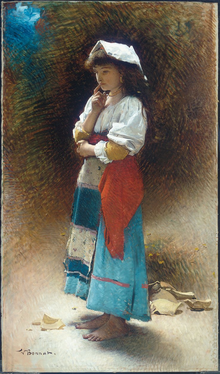 The Broken Pitcher (olie på lærred) af Leon Joseph Florentin Bonnat