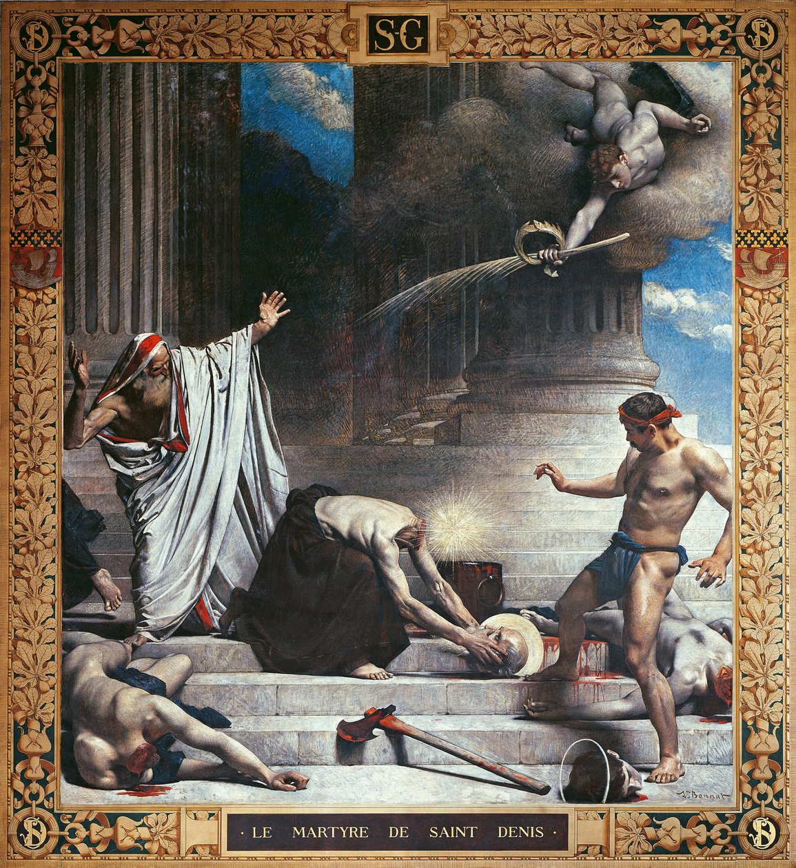 The Martyrium of St. Denis (vægmaleri) af Leon Joseph Florentin Bonnat