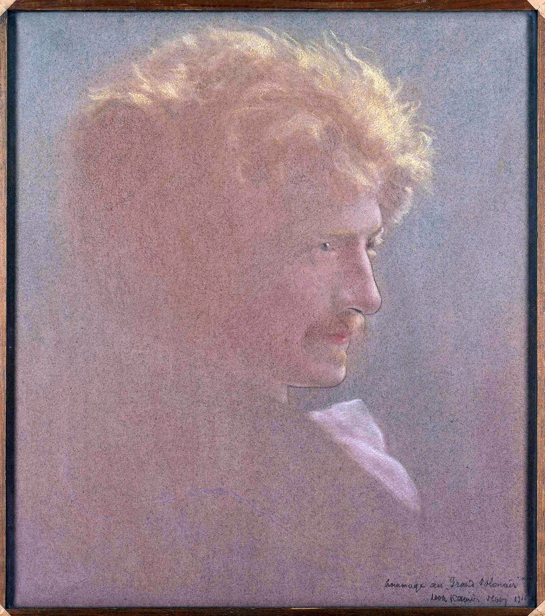 Portræt af Ignacy Jan Paderewski (1860-1941) (Hyldest til den store pol) af Kaufmann, Leon (1872-1933). olie på lærred af Leon Kamir Kaufman