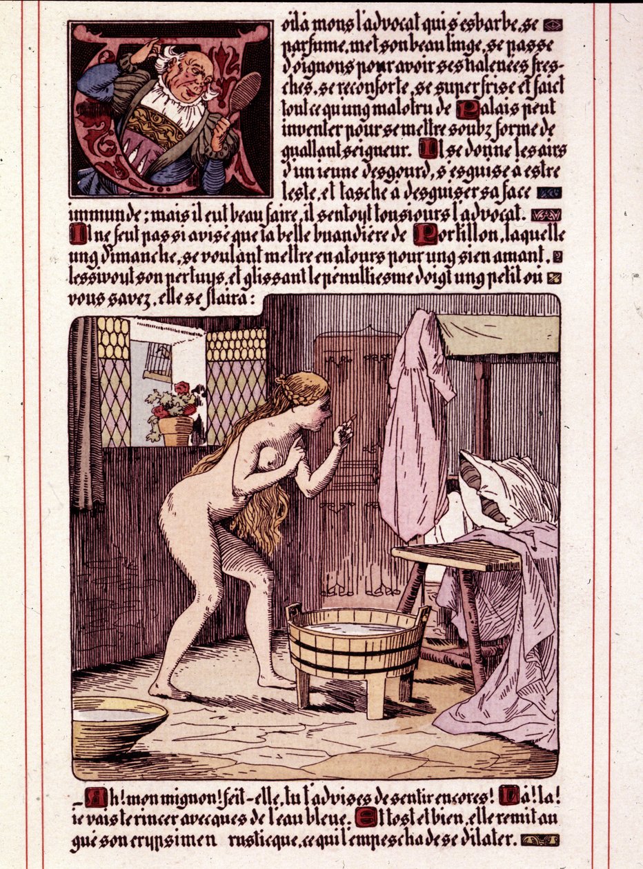 Illustration af Honore de Balzacs roman "La Mye du Roy"" af Leon Lebegue (1863-1944) af Leon Lebegue