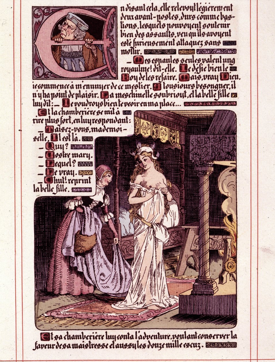 Illustration af Honore de Balzacs roman "La Mye du Roy"" af Leon Lebegue (1863-1944) af Leon Lebegue
